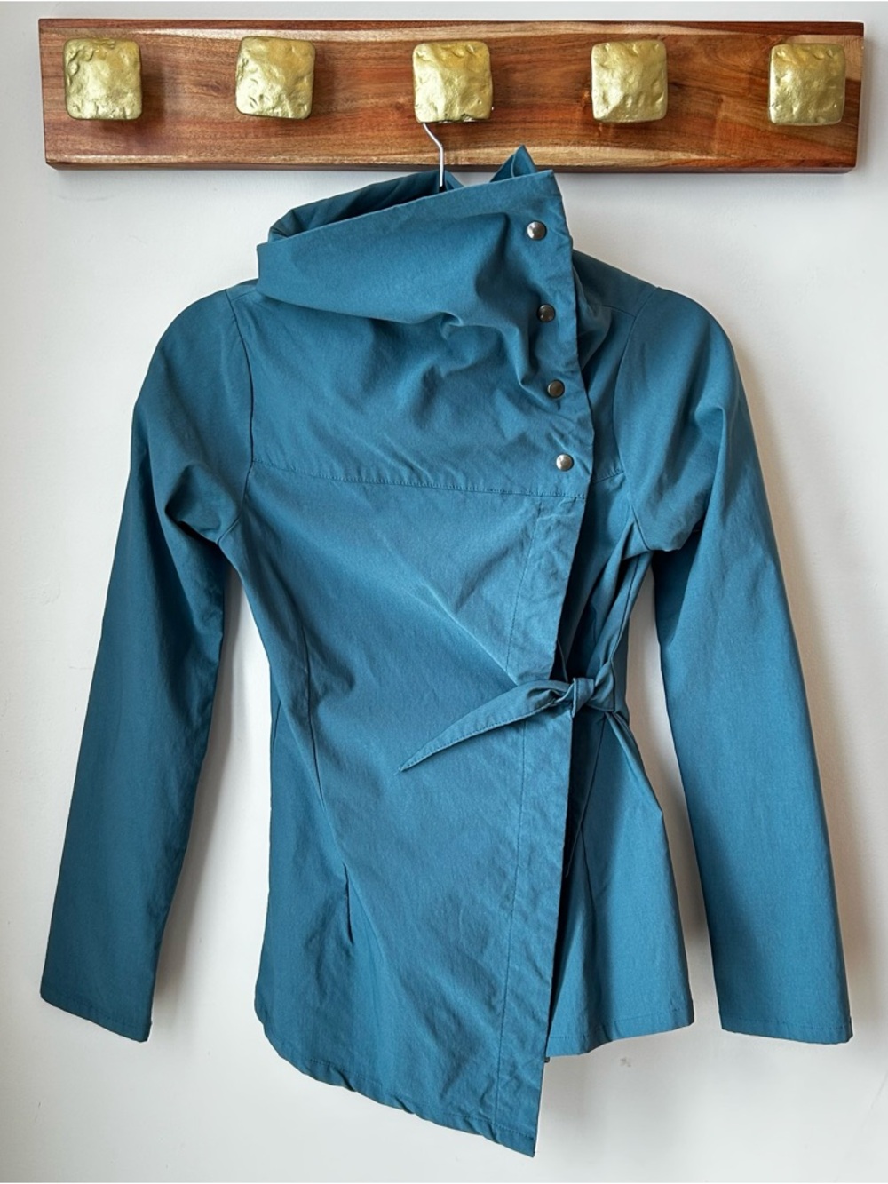 Teal Aysm Wrap Size S Jacket minimalist architectural Made in Canada